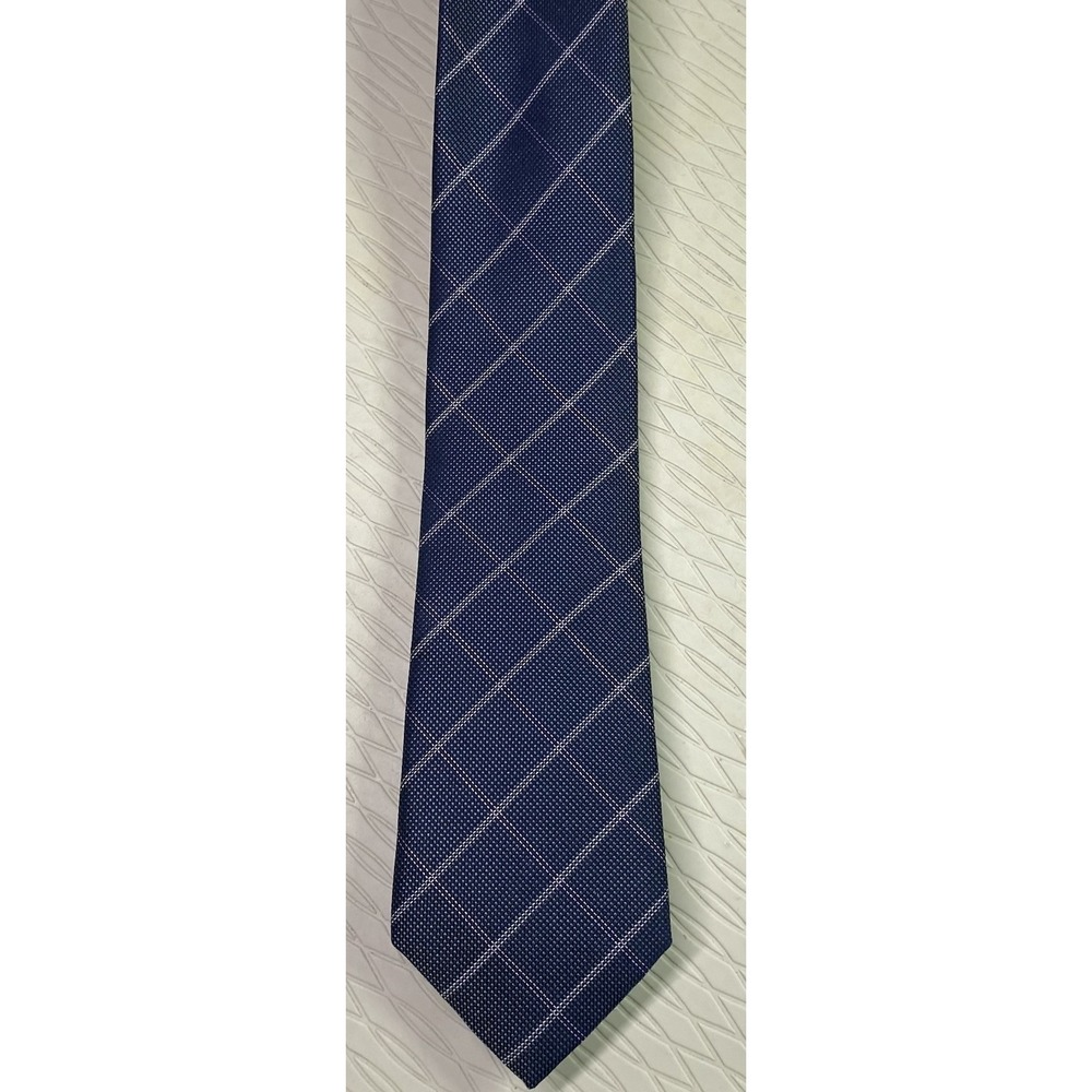 Michael Kors Mens Blue W/White Stripes 100% Silk 58" Long‎ Wedding